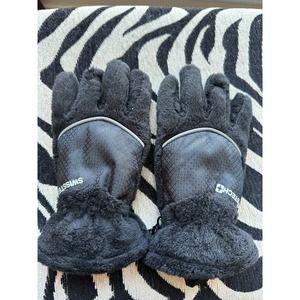 Kids black Swisstech gloves, size s/m